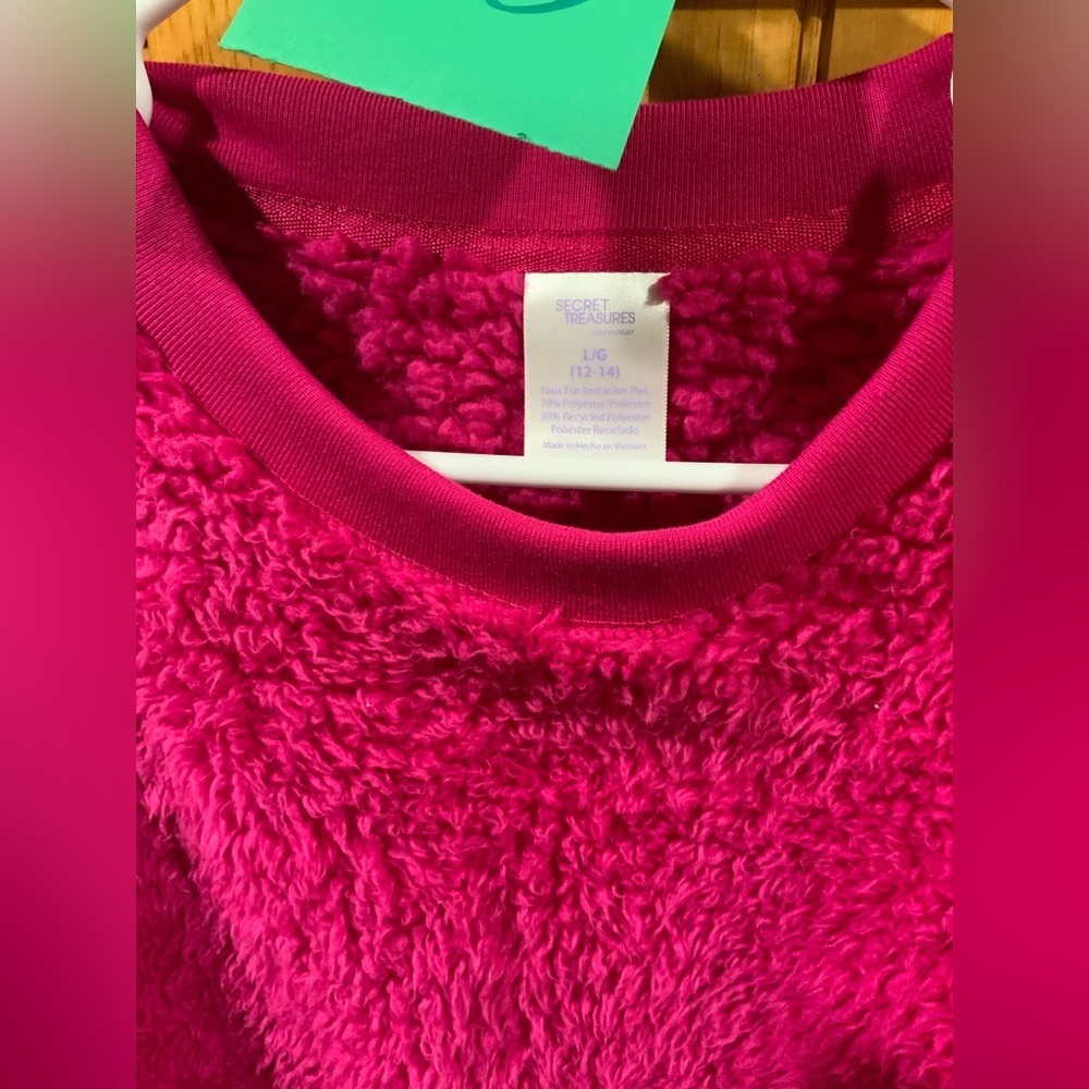 Secret Treasures Fuzzy Pink Sweater - Picture 3 of 3